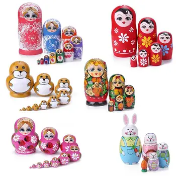5/6/10pcs Handmade Painted Set Toy Creative Nesting Dolls Wishing Russian Doll Wood Russian Nesting Matryoshka Dolls Set Gifts
5/6/10pcs Handmade Painted Set Toy Creative Nesting Dolls Wishing Russian Doll Wood Russian Nesting Matryoshka Dolls Set Gifts