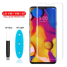 УФ жидкое закаленное стекло для LG V30 V40 G7 ThinQ защита экрана 3D