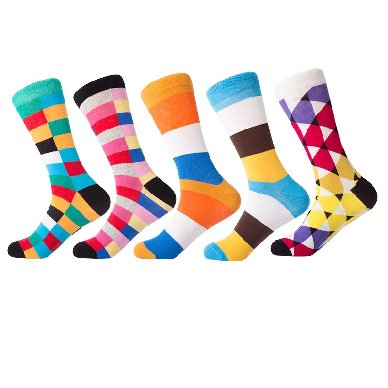 LETSBUY 5 pairs bright multi colorful Luxury Striped Argyle men dress socks combed cotton trendy wedding funny novelty crew soc
LETSBUY 5 pairs bright multi colorful Luxury Striped Argyle men dress socks combed cotton trendy wedding funny novelty crew soc