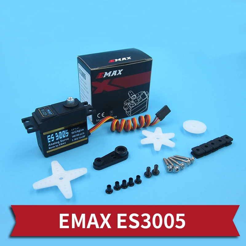 Фото EMAX ES3005 сервопривод с большим крутящим моментом металлические сервоприводы DC4.8-6 в