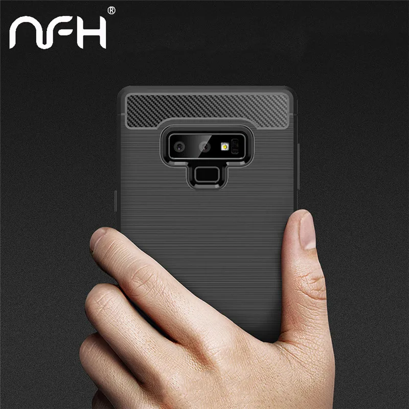 Матовый чехол из углеродного волокна для Samsung Galaxy Note 9 мягкий силиконовый ТПУ S8 S9