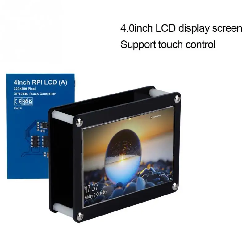 4.0Inch LCD Screen 480x320 Touch Control LCD Display Screen+Black Acrylic Case for Raspberry Pi
4.0Inch LCD Screen 480x320 Touch Control LCD Display Screen+Black Acrylic Case for Raspberry Pi