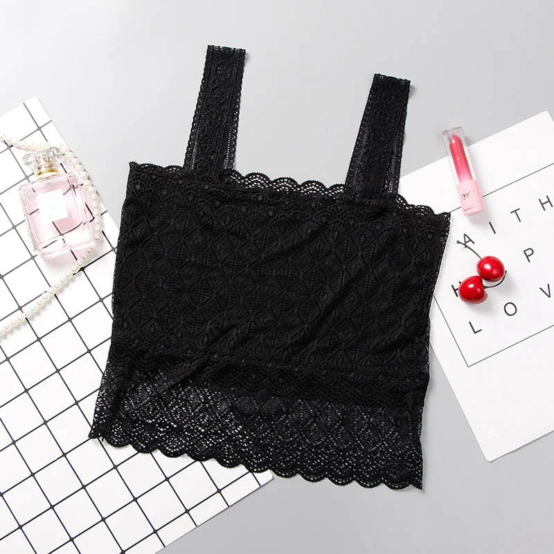 2019 Lace Tube Tops Strap Tanks Bra Bralette Seamless Sexy Bandeau Underwear Wrap Top Teenage Girls Bottoming Camisole
2019 Lace Tube Tops Strap Tanks Bra Bralette Seamless Sexy Bandeau Underwear Wrap Top Teenage Girls Bottoming Camisole