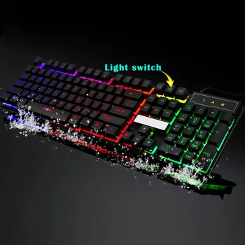 Gaming Keyboard 104 Keys Mechanical Fell Wired USB Keyboards RGB LED Backlit for Overwatch LOL HJ55
Gaming Keyboard 104 Keys Mechanical Fell Wired USB Keyboards RGB LED Backlit for Overwatch LOL HJ55