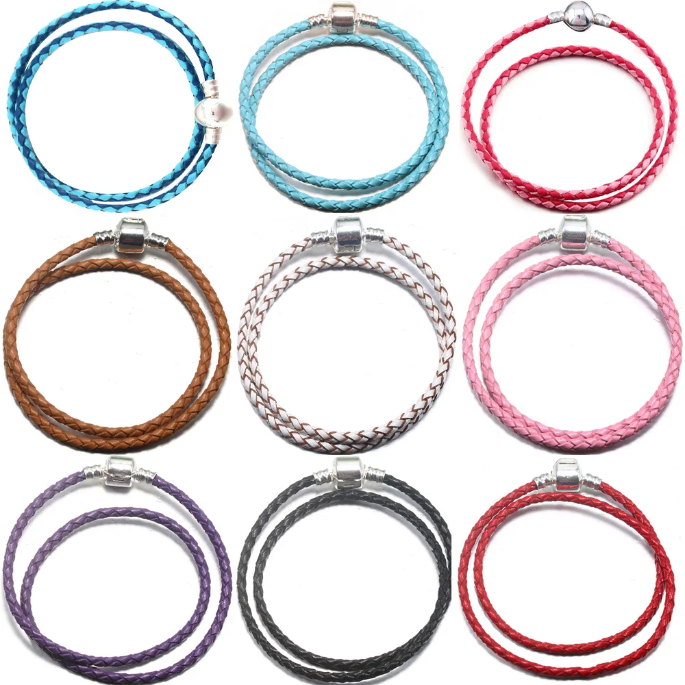 SEIALOY Double Circle Woven Leather Rope Bracelet For Women Girls DIY Two-tone Quality Pandora Jewelry Charm Bracelet Gift
SEIALOY Double Circle Woven Leather Rope Bracelet For Women Girls DIY Two-tone Quality Pandora Jewelry Charm Bracelet Gift