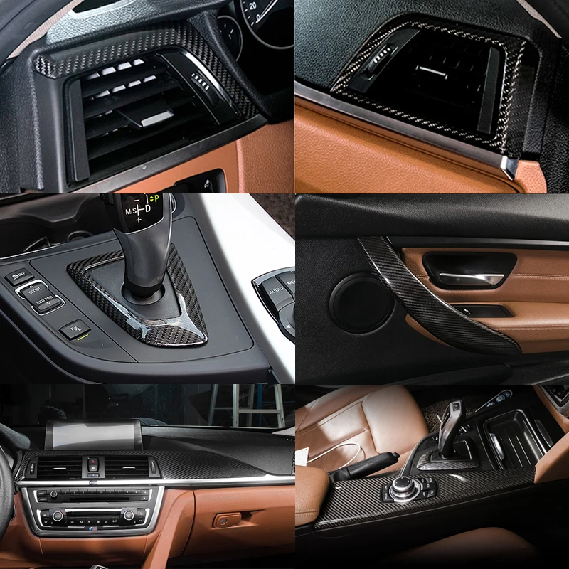 9x 100% углеродное волокно полный каркас Накладка для BMW 4 серии 4dr F36 15 17 и 3 F30 F31 13 3GT F34