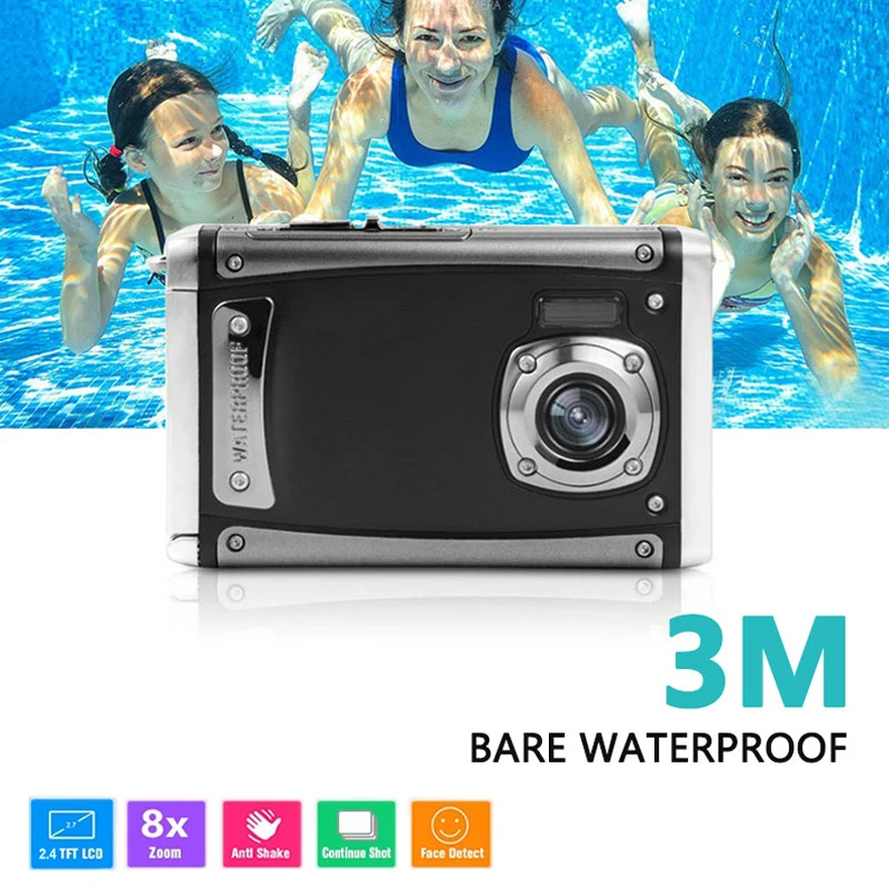 

Gizcam Precise Outdoor Waterproof Camera Portable HD Camera 16MP Pixel CMOS 2.4" LCD Video Recorder Stable Camcorder Gift