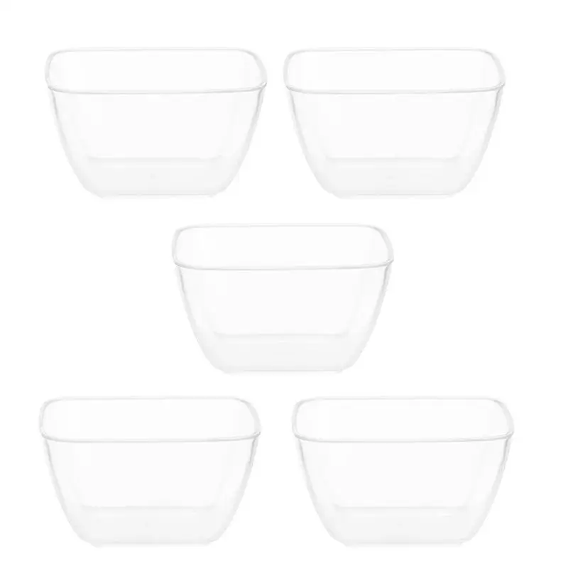 5pcs Disposable Salad Bowl Plastic Transparent Square Dessert Storage Bowl for Home Store Kitchen (70ml)
5pcs Disposable Salad Bowl Plastic Transparent Square Dessert Storage Bowl for Home Store Kitchen (70ml)