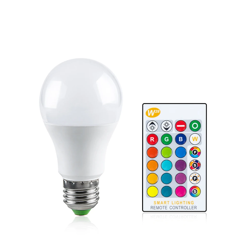 10W E27 LED Bulb 85-265V 16 Color RGBW RGBWW Lamp Novelty Christmas Night Light with 24Key Remote New Year Party Wedding Lampada
10W E27 LED Bulb 85-265V 16 Color RGBW RGBWW Lamp Novelty Christmas Night Light with 24Key Remote New Year Party Wedding Lampada
