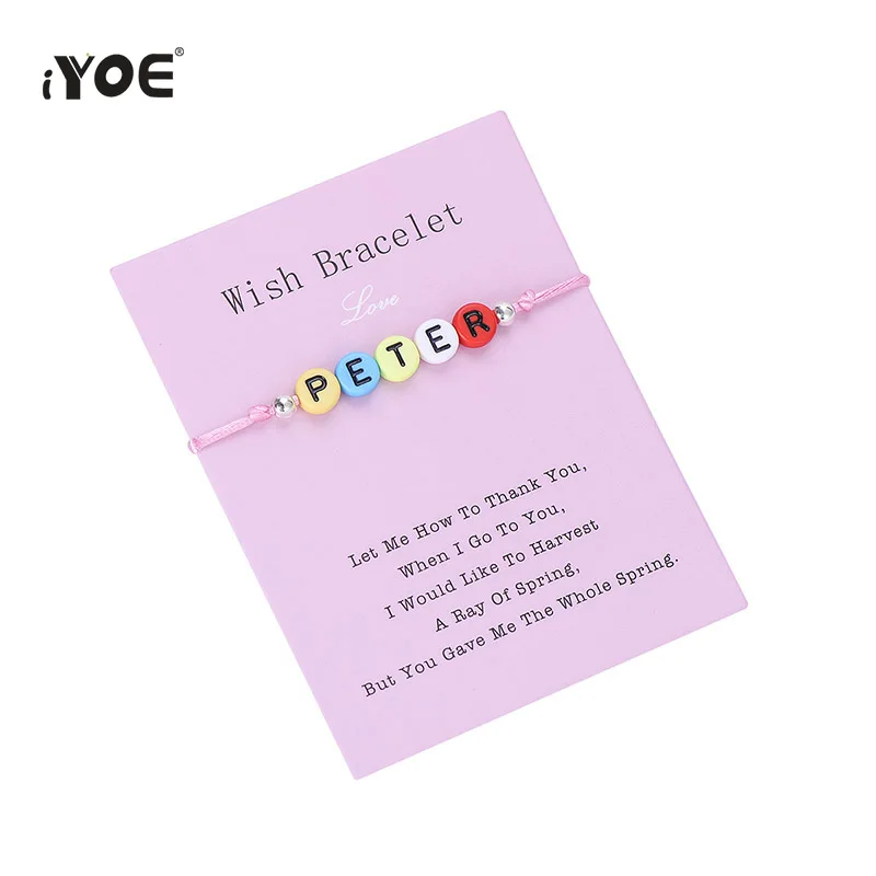 IYOE Custom made Unique Letter Charm Name Chain Bracelet For Women Men Kids Wish Friendship Red Bracelets Love Gifts Best Wish
IYOE Custom made Unique Letter Charm Name Chain Bracelet For Women Men Kids Wish Friendship Red Bracelets Love Gifts Best Wish