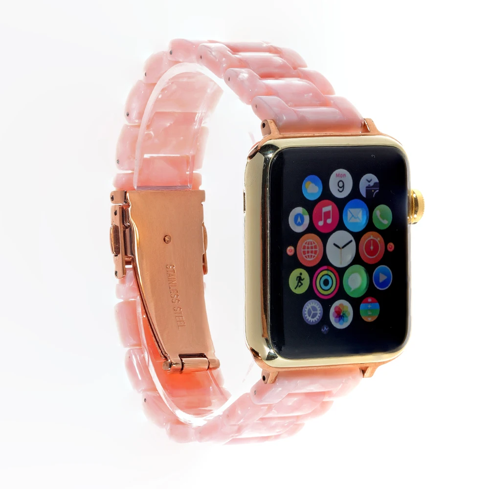 Resin Strap Band for Apple Watch Series 4/3/2/1 44mm 40mm 42mm/38mm Iwatch Bracelet Wrist Belt Watch Accessories Watchband 
Resin Strap Band for Apple Watch Series 4/3/2/1 44mm 40mm 42mm/38mm Iwatch Bracelet Wrist Belt Watch Accessories Watchband