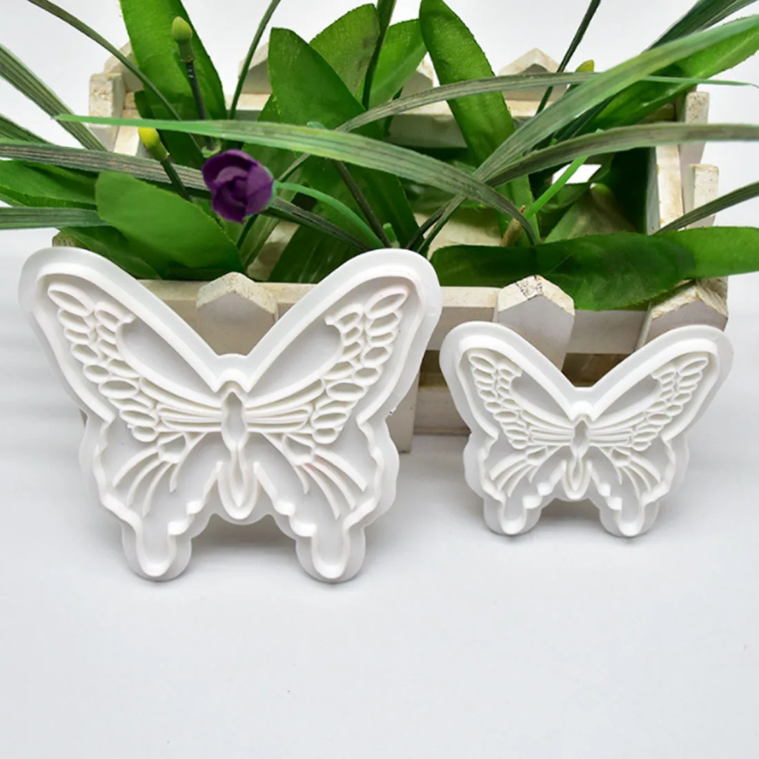 Top Quality 2pcs/Set Butterfly Cookie Plunger Cutters Mould Baking Tools Cake Fondant Decorating mould Dough Ice Pastry Slicer
Top Quality 2pcs/Set Butterfly Cookie Plunger Cutters Mould Baking Tools Cake Fondant Decorating mould Dough Ice Pastry Slicer