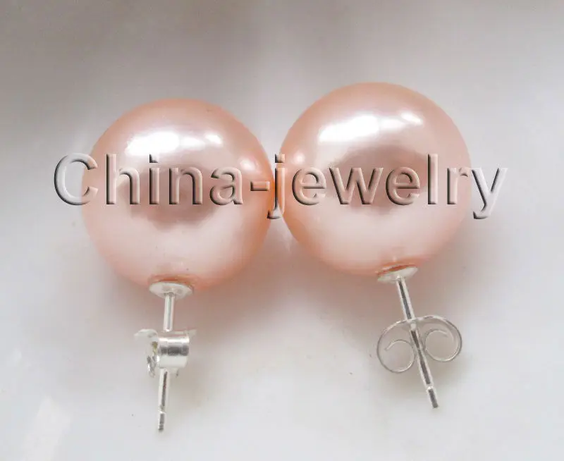 Beautiful 12mm perfect round pink sea shell pearl earring - 925 silver ^^@^Noble style Natural Fine jewe FREE SHIPPING
Beautiful 12mm perfect round pink sea shell pearl earring - 925 silver ^^@^Noble style Natural Fine jewe FREE SHIPPING