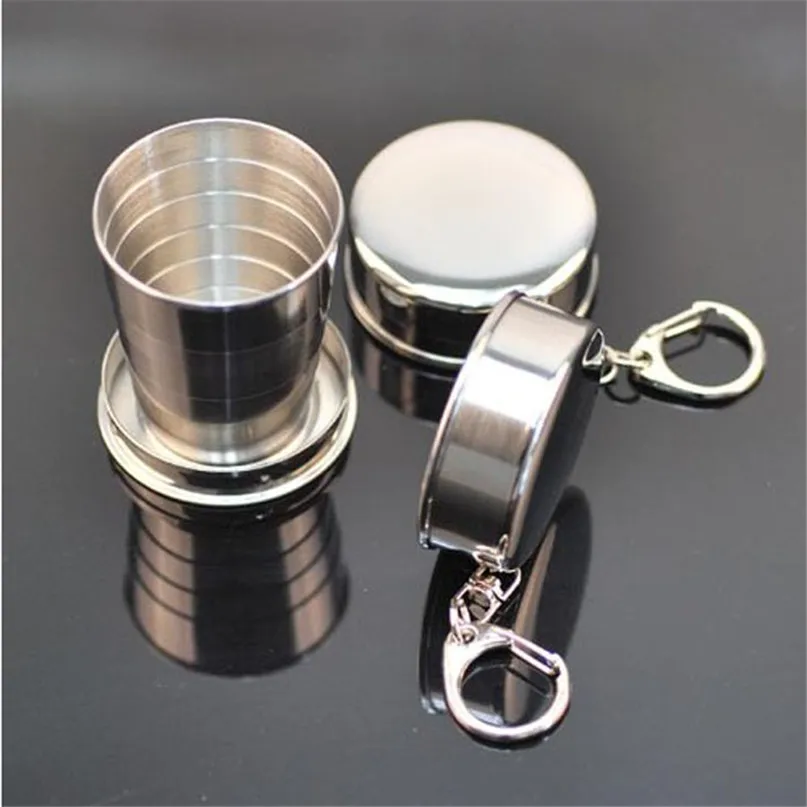 Stainless Steel Folding Travel Cup Telescopic Collapsible Stainless Steel Shot Glass Key Ring Outdoor Tableware Equipment #2O26
Stainless Steel Folding Travel Cup Telescopic Collapsible Stainless Steel Shot Glass Key Ring Outdoor Tableware Equipment #2O26