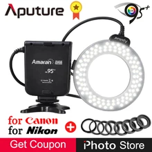 Aputure Amaran Halo HC100 CRI 95+ Macro Ring Flash AF LED Light for Canon EOS 7D 6D 50D 5D Mark III 700D 70D 5D3 5D2 DSLR Camera
Aputure Amaran Halo HC100 CRI 95+ Macro Ring Flash AF LED Light for Canon EOS 7D 6D 50D 5D Mark III 700D 70D 5D3 5D2 DSLR Camera