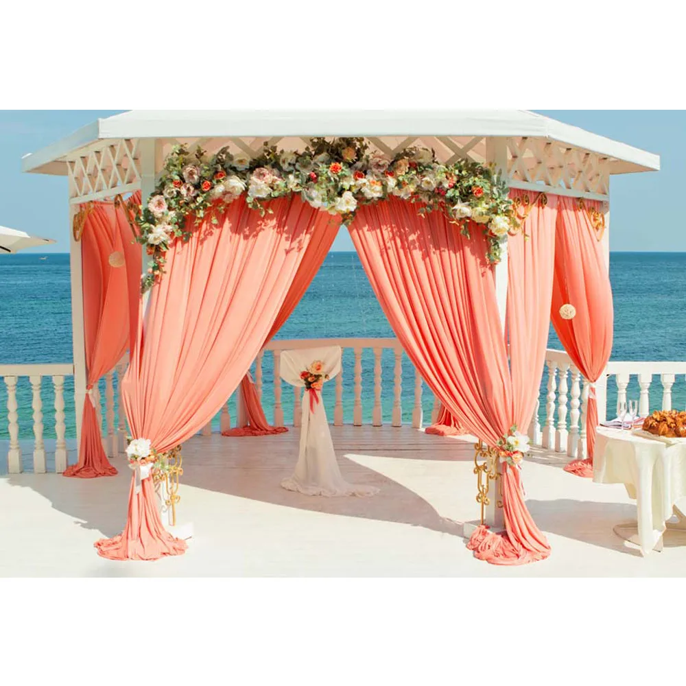 Blue Sky and Sea Beach Party Photo Backdrop Vinyl Printed Pavilion Coral Curtains Flowers Wedding Scenic Photography Backgrounds
Blue Sky and Sea Beach Party Photo Backdrop Vinyl Printed Pavilion Coral Curtains Flowers Wedding Scenic Photography Backgrounds