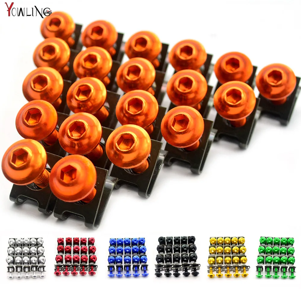 20 PCS Racing Universal CNC Aluminium M6 6MM Motorcycle Body Fairing Bolts Fastener Clips Screw Sportbike Scooter Fairing Bolts
20 PCS Racing Universal CNC Aluminium M6 6MM Motorcycle Body Fairing Bolts Fastener Clips Screw Sportbike Scooter Fairing Bolts