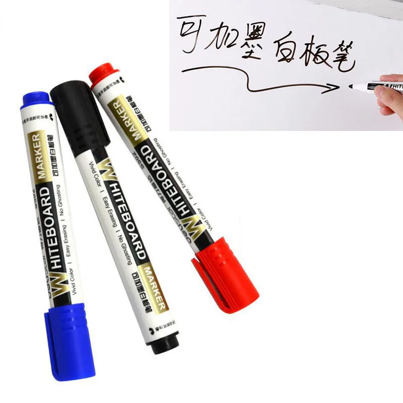 1pc Can Add Ink Easy To Wipe Whiteboard Pen Red Black Blue Three Color Non-Toxic Blackboard Pen Office Dry Wipe Mark Supplies
1pc Can Add Ink Easy To Wipe Whiteboard Pen Red Black Blue Three Color Non-Toxic Blackboard Pen Office Dry Wipe Mark Supplies