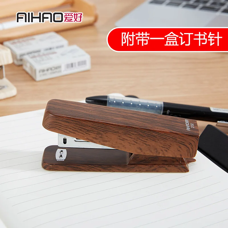 Wooden stapler use staples 10# Labor-saving simple student stapler Holding 50pcs staples binding 2-12sheets paper
Wooden stapler use staples 10# Labor-saving simple student stapler Holding 50pcs staples binding 2-12sheets paper
