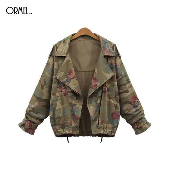 ORMELL Women Vintage Camouflage Jacket Coat Loose Short Turn Down Collar Jackets Casual Ladies Streetwear Outwear Tops
ORMELL Women Vintage Camouflage Jacket Coat Loose Short Turn Down Collar Jackets Casual Ladies Streetwear Outwear Tops