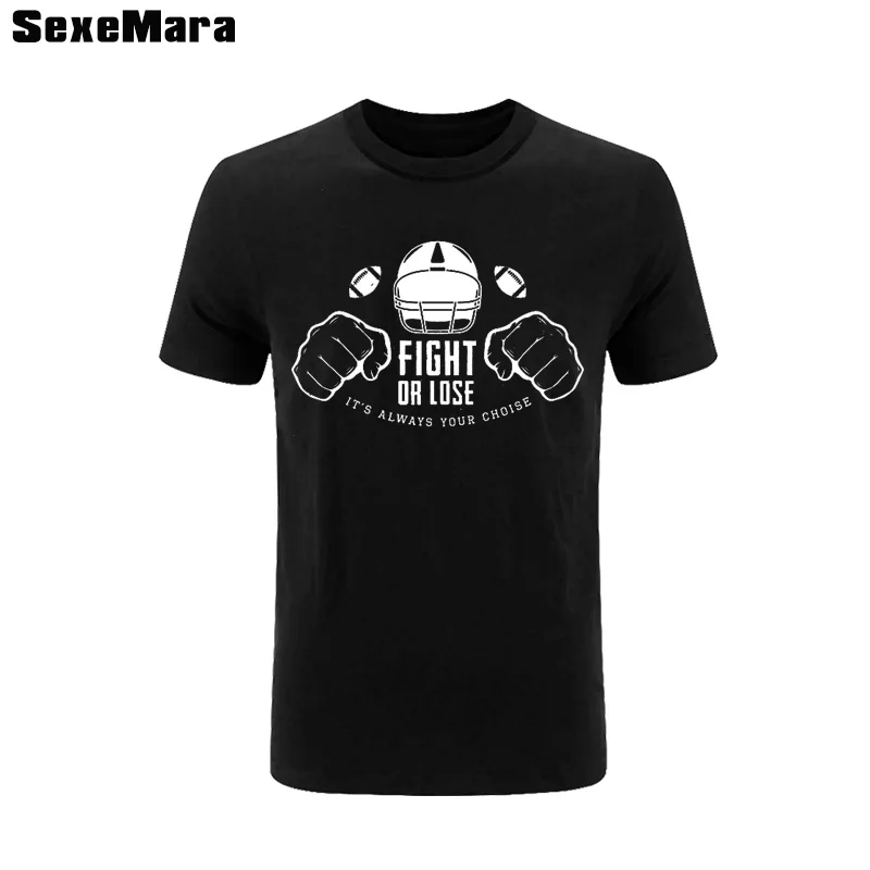 Image fight or lose  2017 Printed Rugby T shirt Men Summer Fashion American football Tshirt Casual Short Sleeve O neck T shirt