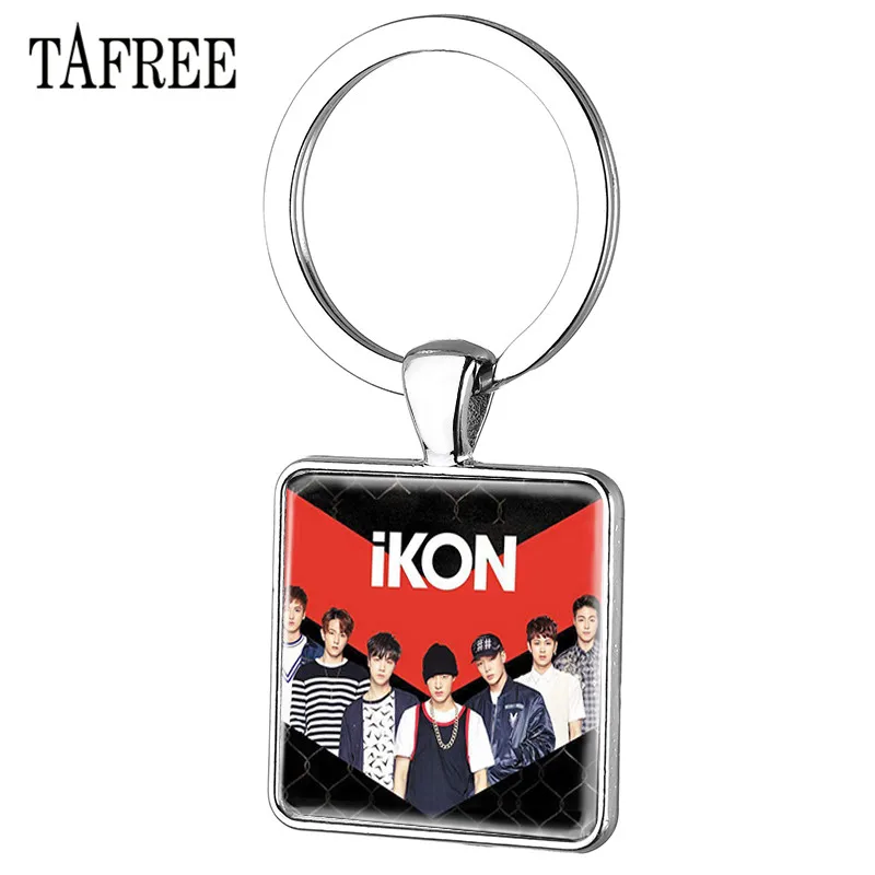 TAFREE Trendy Kpop IKon Square Shape Keychains For Fans Key Chains Key Rings Car Bag Key Pendant Silver Color Metal Jewelry IK07
TAFREE Trendy Kpop IKon Square Shape Keychains For Fans Key Chains Key Rings Car Bag Key Pendant Silver Color Metal Jewelry IK07