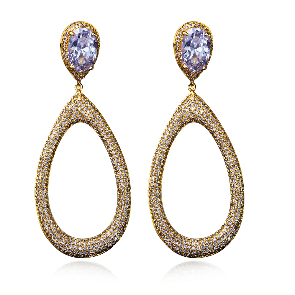 Women Trendy Luxury Water Drop Earrings Gold color &White Color High Quality Cubic Zircon Long Earrings Fashion Jewelry
Women Trendy Luxury Water Drop Earrings Gold color &White Color High Quality Cubic Zircon Long Earrings Fashion Jewelry