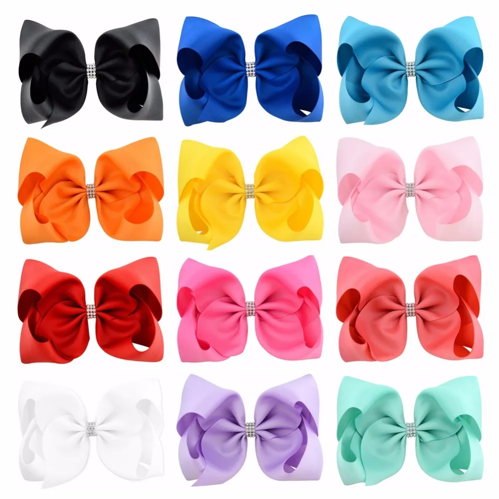 12pcs/lot 8 Inch Large Grosgrain Ribbon Bow With Rhinestone Kids Hairbows Girls Hairpin Boutique Hair Accessories 837
12pcs/lot 8 Inch Large Grosgrain Ribbon Bow With Rhinestone Kids Hairbows Girls Hairpin Boutique Hair Accessories 837