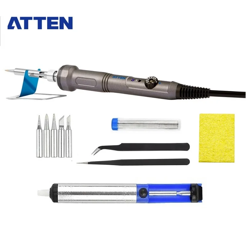 ATTEN SA-50 Soldering Iron EU plug Gun Solder Irons AC220V 50W Thermostatic Control Adjustable Electric Welding Equipment Stand
ATTEN SA-50 Soldering Iron EU plug Gun Solder Irons AC220V 50W Thermostatic Control Adjustable Electric Welding Equipment Stand
