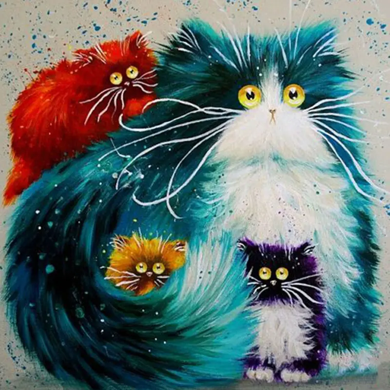 Needlework Diy Diamond Embroidery Lovely Colour The Cat Diamond Painting Square Diamond Full All Children Decorated Picture
Needlework Diy Diamond Embroidery Lovely Colour The Cat Diamond Painting Square Diamond Full All Children Decorated Picture