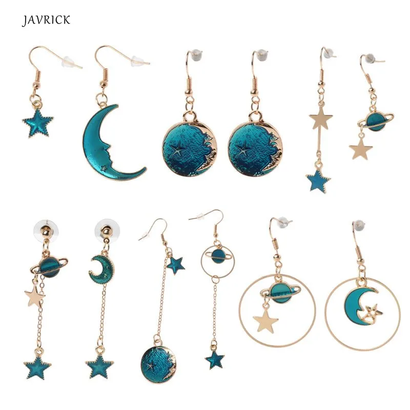 Fashion Earrings Blue Planet Moon Star Mismatch Long Chain Drop Earrings Women Fashion Jewelry
Fashion Earrings Blue Planet Moon Star Mismatch Long Chain Drop Earrings Women Fashion Jewelry