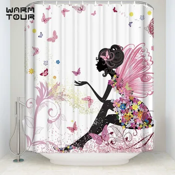 Bath Shower Curtains Pink Flower Beauty Butterfly Fairy Mildew-resistant Bathroom Decor Sets with Hooks 72" x 78"
Bath Shower Curtains Pink Flower Beauty Butterfly Fairy Mildew-resistant Bathroom Decor Sets with Hooks 72" x 78"