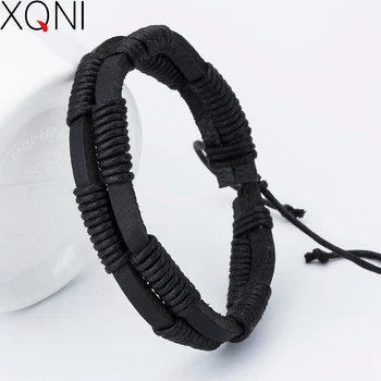 New Fashion Charm Leather Men's Bracelets Popular Alloy Bangles Courage DIY Weave Wrap Bracelets Black color !
New Fashion Charm Leather Men's Bracelets Popular Alloy Bangles Courage DIY Weave Wrap Bracelets Black color !