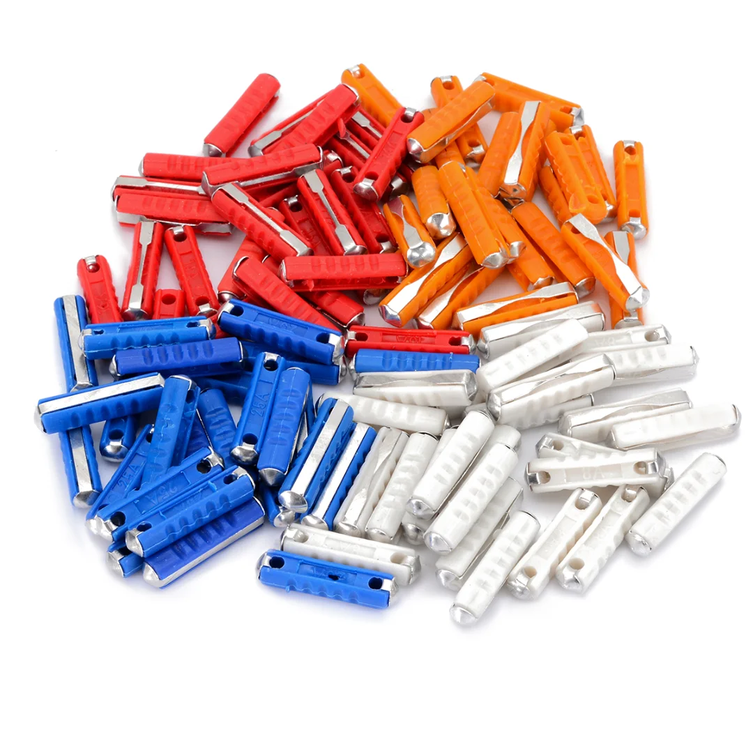 100 x 8 A Amp Blanc Céramique Continental voiture Fuse TORPEDO Bullet classique voiture Fuse