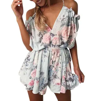 Floral Printed Jumpsuit Women Romper Summer Backless V-neck Bandage Loose Jumpsuit Lady 2018 Beach Lace Up Coveralls Female H8
Floral Printed Jumpsuit Women Romper Summer Backless V-neck Bandage Loose Jumpsuit Lady 2018 Beach Lace Up Coveralls Female H8