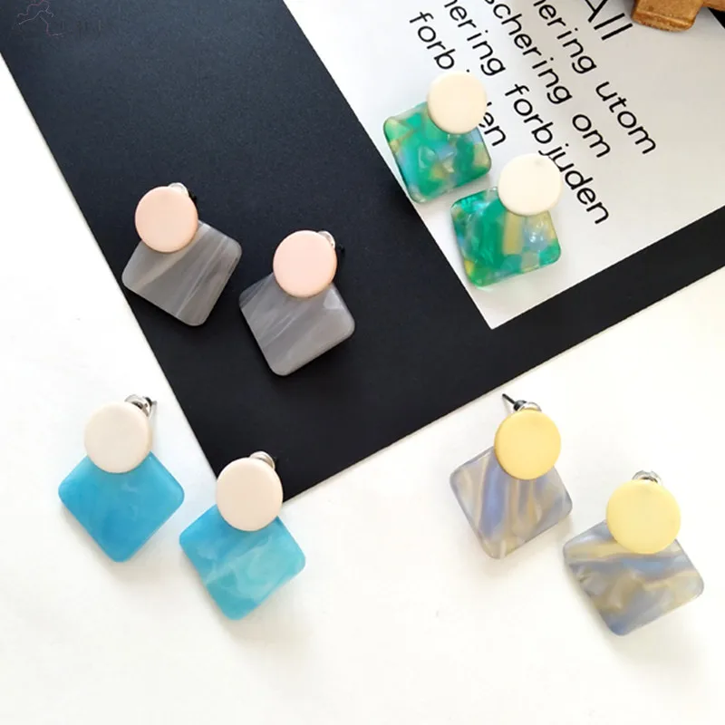 AOMU 2018 New Simple Japan Korea Acetic Acid Resin Geometric Round Square Stud Earrings for Women Girls Party Earrings
AOMU 2018 New Simple Japan Korea Acetic Acid Resin Geometric Round Square Stud Earrings for Women Girls Party Earrings