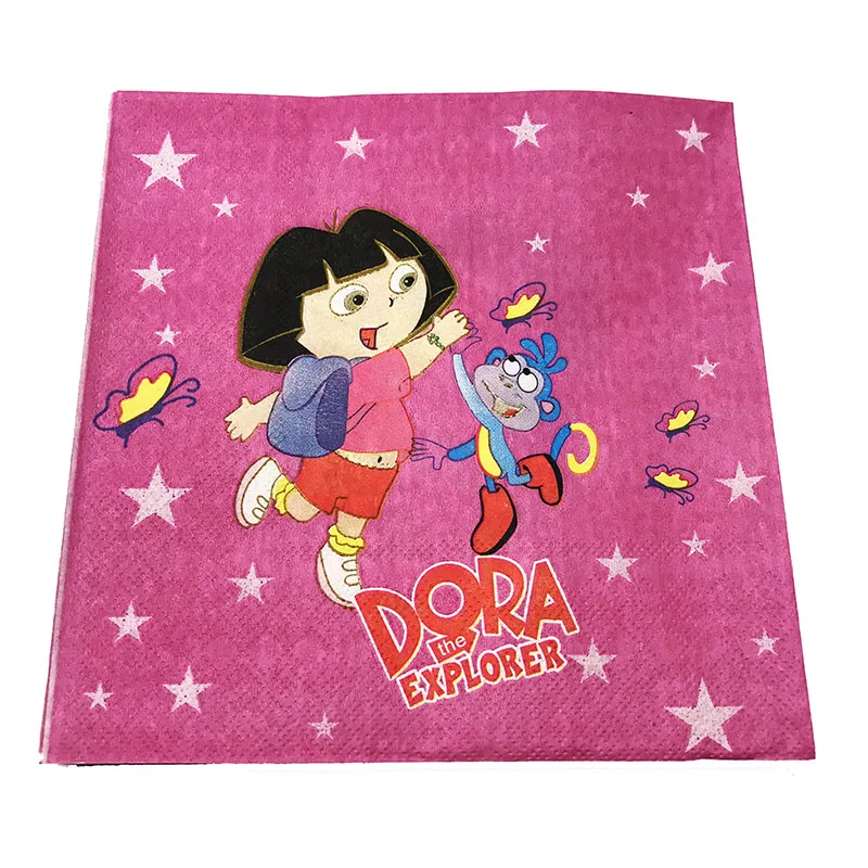 NAPKINS DORA THE EXPLORER PARTY SUPPLIES LOOT BAGS CUPS PLATES,& SO MUCH MORE 