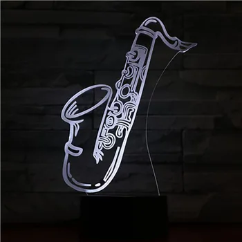 Usb 3d Led Night Light Saxophone Multicolor Rgb Boys Child Kids Baby Gifts Musical Instrument Atmosphere Table Lamp Bedside neon
Usb 3d Led Night Light Saxophone Multicolor Rgb Boys Child Kids Baby Gifts Musical Instrument Atmosphere Table Lamp Bedside neon