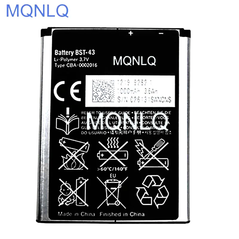 BST-43 For Sony Ericsson J108 J10 J20 S001 U100 WT13I Yari U100i J108i BST 43 1000mAh | Мобильные телефоны и аксессуары