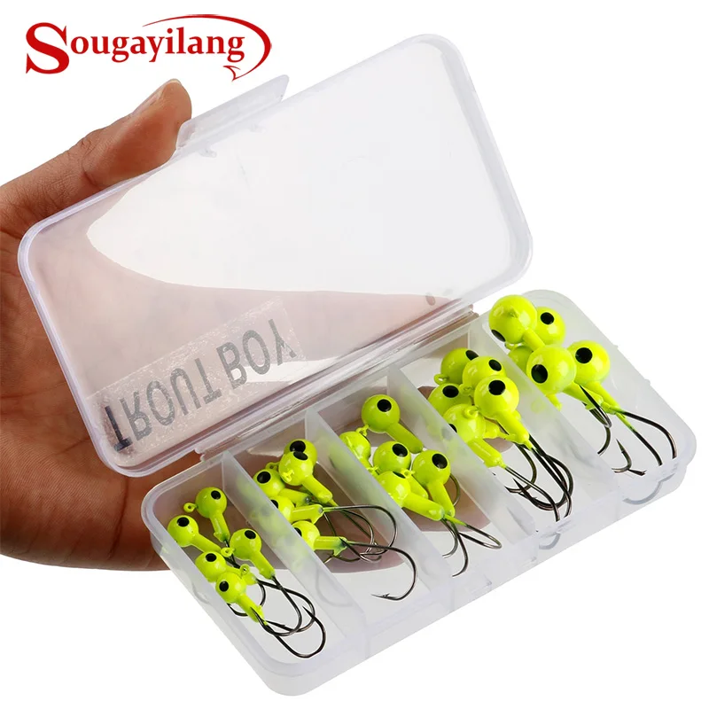 Round Jig Head 25Pcs Ultrahead Bullet Jig Fishing Hook Jigheads Set with Plastic Fishing Box
Round Jig Head 25Pcs Ultrahead Bullet Jig Fishing Hook Jigheads Set with Plastic Fishing Box