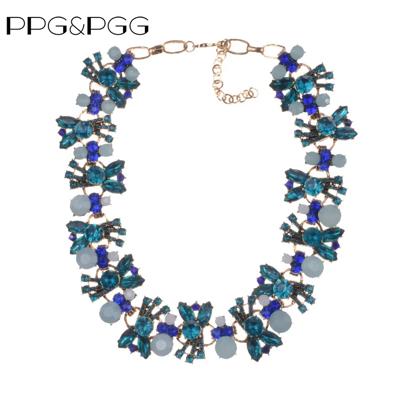 PPG&PGG Fashion Z Luxury Blue Rhinestone Statement Mixed Crystal Chunky Chain Choker Bib Necklaces Pendants Jewelry
PPG&PGG Fashion Z Luxury Blue Rhinestone Statement Mixed Crystal Chunky Chain Choker Bib Necklaces Pendants Jewelry