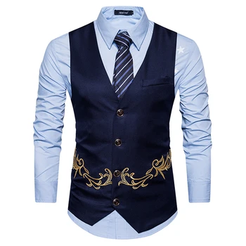 2018 New Arrival Dress Vests For Men Slim Fit Mens Suit Vest Male Waistcoat Gilet Homme Casual Sleeveless Formal Business Jacket
2018 New Arrival Dress Vests For Men Slim Fit Mens Suit Vest Male Waistcoat Gilet Homme Casual Sleeveless Formal Business Jacket