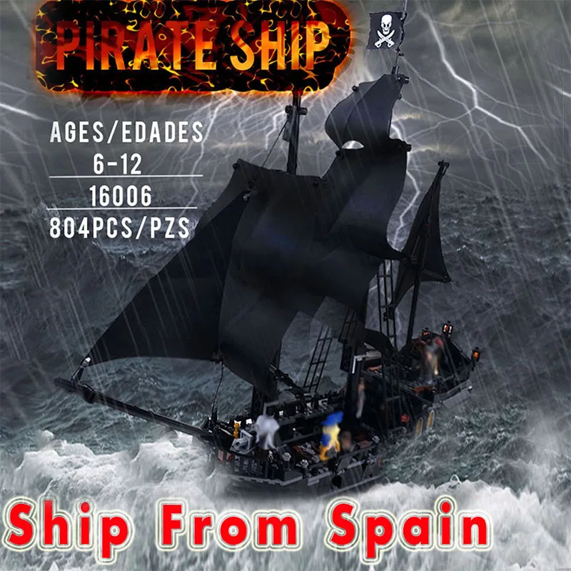 Фото Испания 16006 Пираты Карибского моря 4184 черный жемчуг строительные - купить