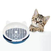 Hot sale Pet cat litter basin Round enclosed Cat Toilet bedpans with Mini durable the litter shovel big size toilet For Cats