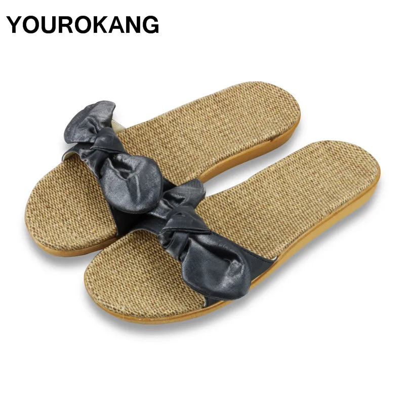 YOUROKANG Summer Women Home Slippers Butterfly-knot Slides Cool Linen Slipper Newest Fashion Lightweight Floor Ladies Shoes 2019
YOUROKANG Summer Women Home Slippers Butterfly-knot Slides Cool Linen Slipper Newest Fashion Lightweight Floor Ladies Shoes 2019