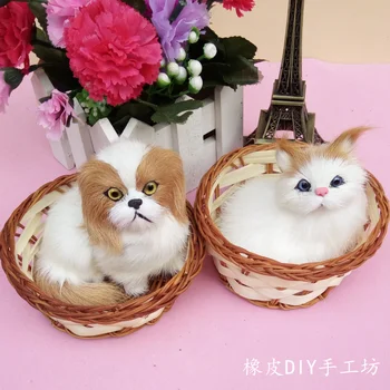 Real fur simulation animals cute Kitty handcrafted are sent to the basket art pieces dog craft statues Home decoration dies
Real fur simulation animals cute Kitty handcrafted are sent to the basket art pieces dog craft statues Home decoration dies
