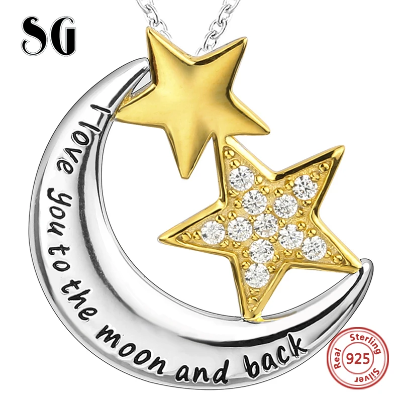 SG 100% 925 sterling silver moon and stars chain necklace&pendant with Zirconia fashion jewelry making for women gifts
SG 100% 925 sterling silver moon and stars chain necklace&pendant with Zirconia fashion jewelry making for women gifts