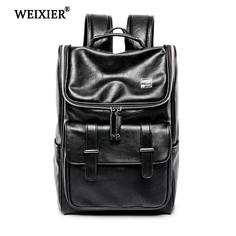 WEIXIER Men's PU Travel Large Capacity Backpack New High Quality Multifunction Backpack Men Solid Color Fashion Casual Backpack
WEIXIER Men's PU Travel Large Capacity Backpack New High Quality Multifunction Backpack Men Solid Color Fashion Casual Backpack