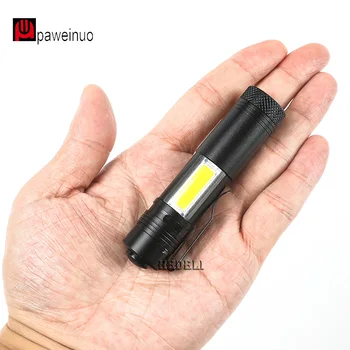Mini Portable LED Flashlight XML Q5 COB Work Light lantern Powerful Pen Torch 4 Modes Waterproof Lamp Use 14500 or AA battery
Mini Portable LED Flashlight XML Q5 COB Work Light lantern Powerful Pen Torch 4 Modes Waterproof Lamp Use 14500 or AA battery