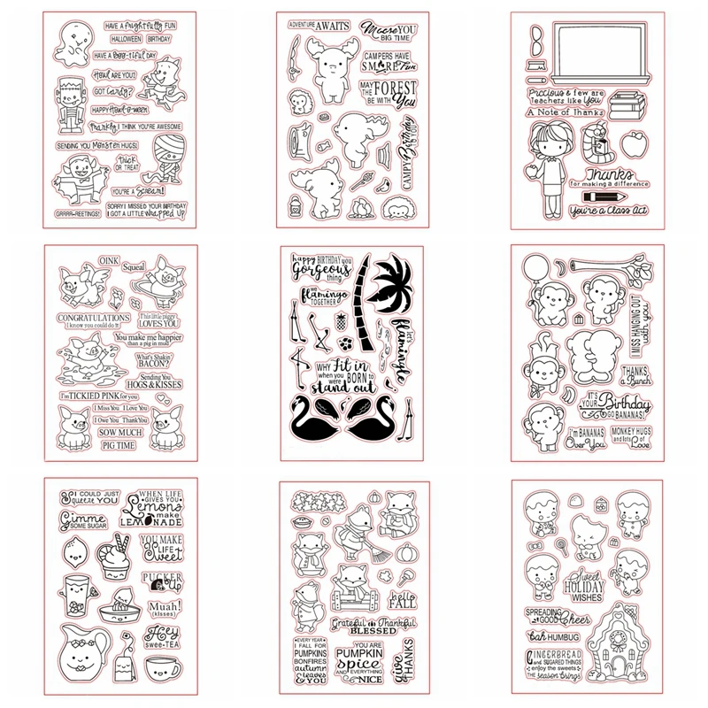4x6inch 10Set Transparent Clear Silicone Stamp Set for DIY Scrapbooking/Photo Album Decorative Cards Making Clear Stamps
4x6inch 10Set Transparent Clear Silicone Stamp Set for DIY Scrapbooking/Photo Album Decorative Cards Making Clear Stamps